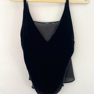 J brand velvet and mesh top